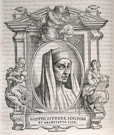 Ritratto di Giotto di Bondone (c.1267-1337) da Le vite de