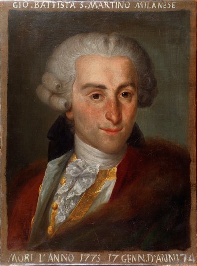 Ritratto del compositore italiano Giovanni Battista Sammartini (1700-1775) da Italian School