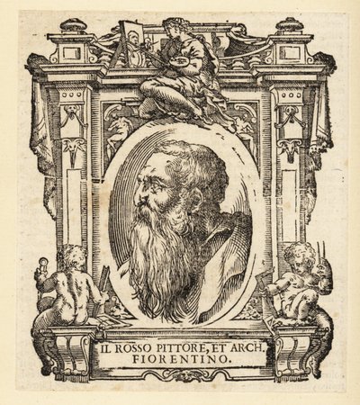 Ritratto di Giovanni Battista di Jacopo, noto come Rosso Fiorentino o Il Rosso, architetto italiano e pittore manierista a olio e affresco della scuola fiorentina da Italian School