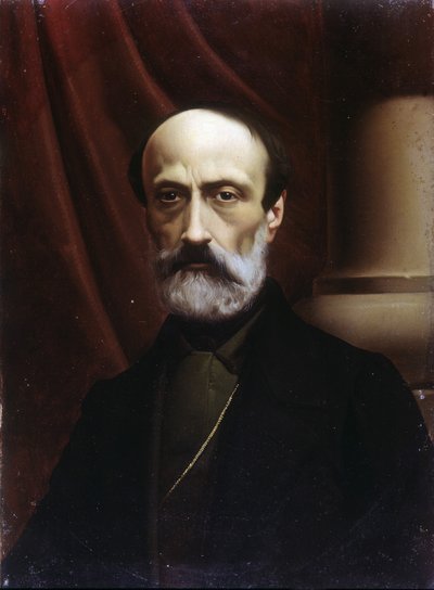 Ritratto di Giuseppe Mazzini (1805 o 1808 - 1872). Dipinto a olio. Museo del Risorgimento. Milano da Italian School