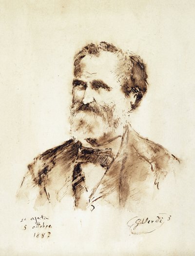 Ritratto di Giuseppe Verdi da Italian School