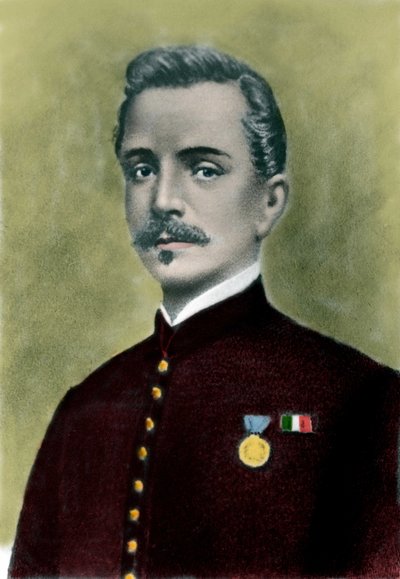 Ritratto di Ippolito Nievo (1831-61) scrittore e patriota italiano da Italian School