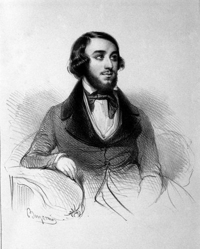 Ritratto del tenore italiano Mario Candia (1810 - 1883). da Italian School