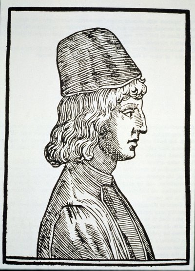Ritratto di Pico della Mirandola (1463-94), da Delle Celeste Fisionomia di Giovanni Battista della Porta, Padova 1616, illustrato in Storia della Magia, pubblicato alla fine del XIX secolo da Italian School