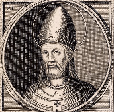 Ritratto di Papa Martino I, c.1790 (incisione) da Italian School