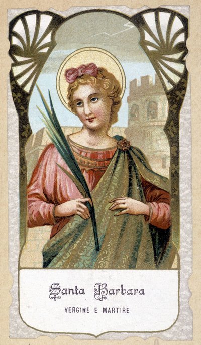 Ritratto di Santa Barbara, Vergine e Martire, Italia da Italian School
