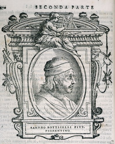 Ritratto di Sandro Botticelli (1445-1510) da Le vite de
