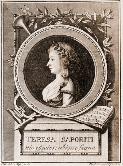 Ritratto di Teresa Saporiti da Italian School