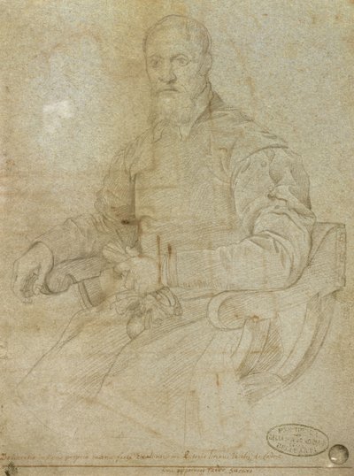 Ritratto di Tiziano (Tiziano Vecellio) (c.1485-1576) Scuola Romana da Italian School