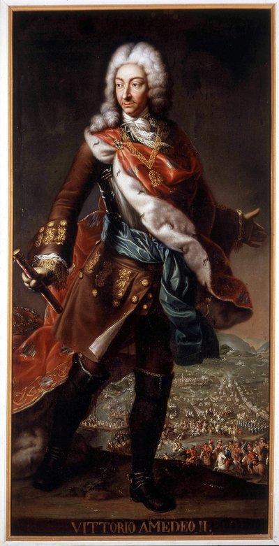 Ritratto di Vittorio Amedeo II di Savoia detto la Volpe Savoiarda (1666-1732), duca di Savoia e re di Sicilia poi di Sardegna. Dipinto conservato al Castello di Racconigi da Italian School