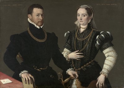 Ritratto di una coppia, c. 1580-88 da Italian School