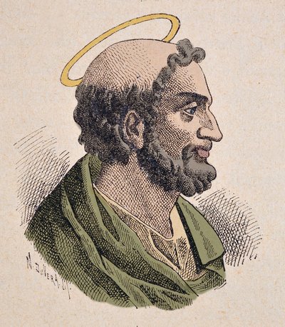Ritratto di San Pietro, primo Papa e Vescovo di Roma da Italian School