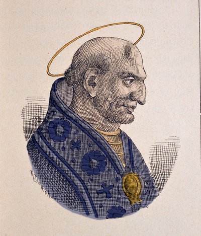 Ritratto di Papa Adeodato II (672-676) da Italian School