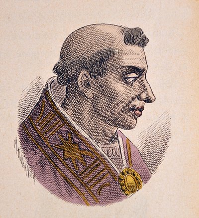 Ritratto di Papa Adriano II (867-872) da Italian School