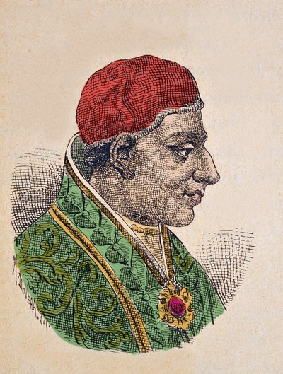 Ritratto di Papa Adriano I (772-795) da Italian School