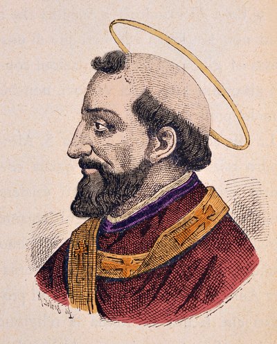 Ritratto di Papa Alessandro I (105-115) da Italian School