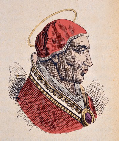 Ritratto di Papa Anastasio II (496-498) da Italian School