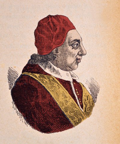 Ritratto del Papa Benedetto XIV (1740-1758), 1898 da Italian School