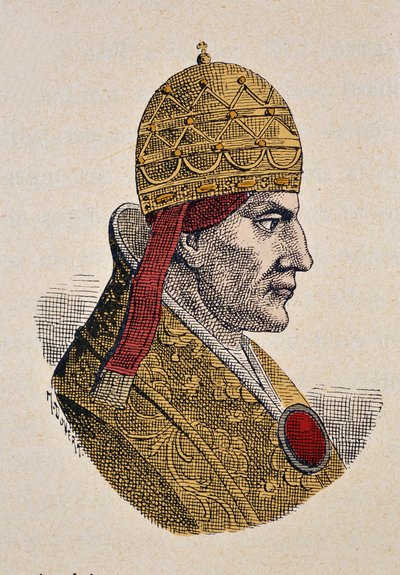 Ritratto di Papa Celestino III (1191-1198) da Italian School