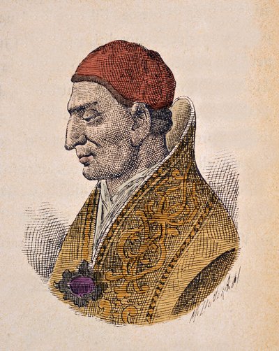 Ritratto di Papa Costantino I (708-715) da Italian School
