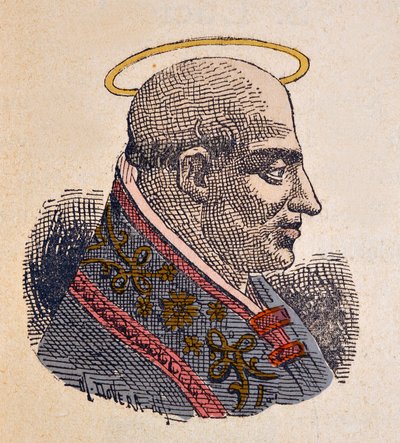 Ritratto di Papa Fabiano (Fabian o Fabiano o Fabianus) (236-250) da Italian School