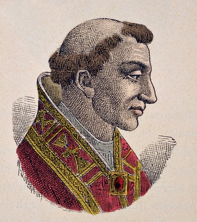 Ritratto di Papa Giovanni VIII (872-882) da Italian School