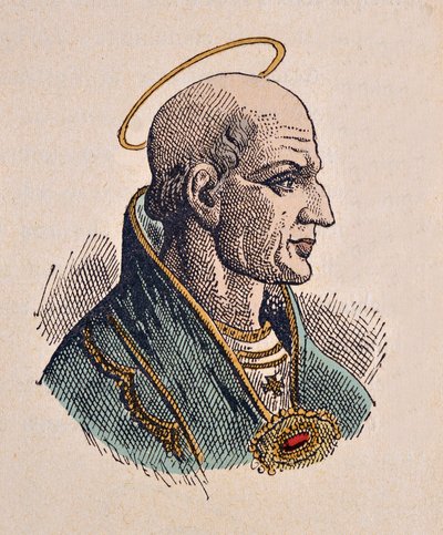Ritratto di Papa Simplicio (Simplicius o Simplicio) (468-483) da Italian School