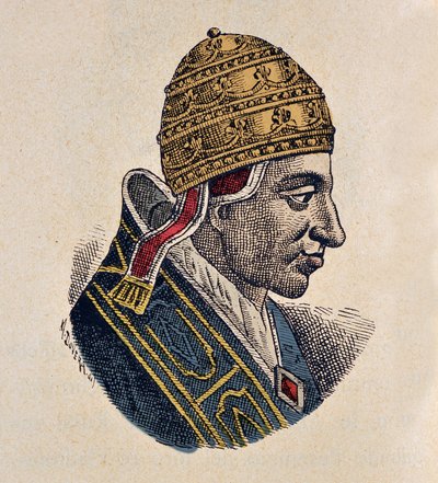 Ritratto di Papa Silvestro II da Italian School