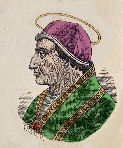 Ritratto di Papa Simmaco (498-514) da Italian School