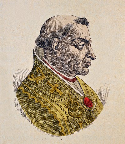 Ritratto di Papa Valentino (827) da Italian School