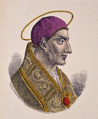 Ritratto di Papa Vitaliano (657-672) da Italian School