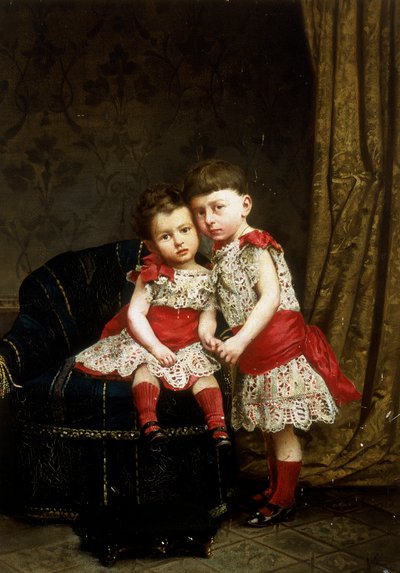 Ritratto di due bambini della Casa Doria da Italian School