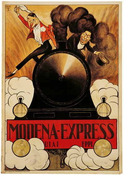 Poster pubblicitario per il Modena Express da Italian School