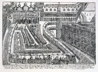 Processione per il Corpus Domini in Piazza San Marco, 1876 da Italian School