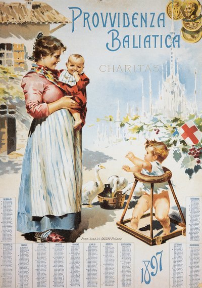 Provvidenza baliatica, Charitas, calendario da Italian School
