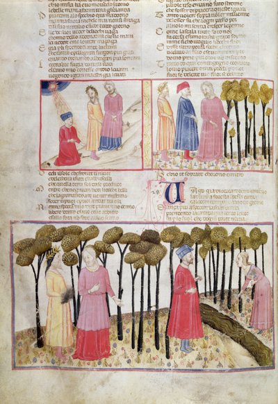 Virgilio si congeda e la Foresta Divina, dalla Divina Commedia di Dante Alighieri da Italian School