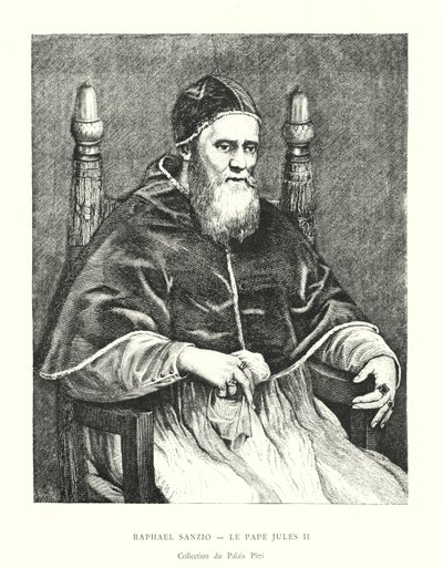 Raffaello Sanzio, Papa Giulio II, collezione del Palazzo Pitti da Italian School