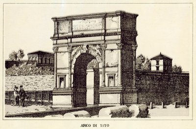 Roma: Arco di Tito (litografia) da Italian School