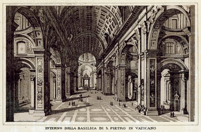 Roma: Interno della Basilica di San Pietro in Vaticano da Italian School