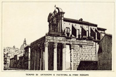Roma: Tempio di Antonino e Faustina al Foro Romano da Italian School