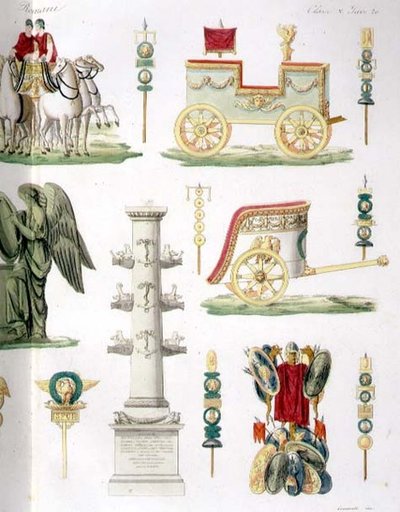 Carri romani, trofei e monumenti militari, dettaglio della tavola 20, classe 5 da Parte I di 