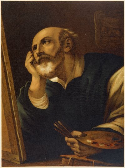 San Luca che dipinge - in "Aurea Bibbia classica: storia della rivelazione divina nell