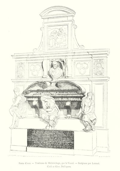 Santa Croce, Tomba di Michelangelo, di Vasari, Scultura di Lorenzi, Cioli e Giov Dell