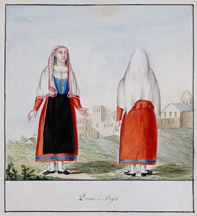 Costumi sardi di Bosa, ms.258 stampato, Collezione Luzzetti da Italian School