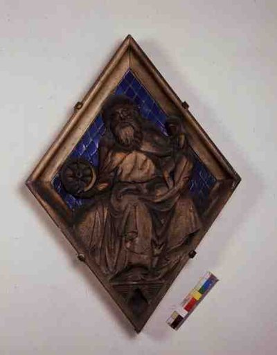 Saturno, piastrella in rilievo dal Campanile da Italian School