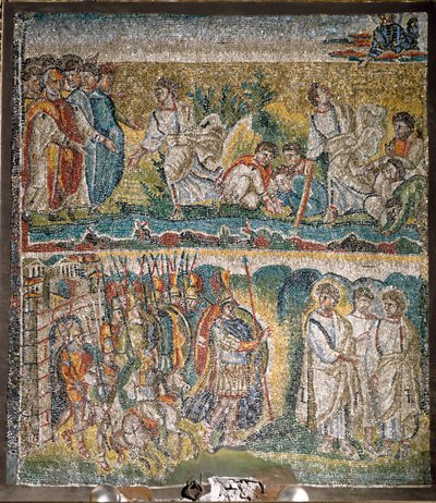 Scene dal Libro di Giosuè: La presa di Gerico, I sette sacerdoti che portano l