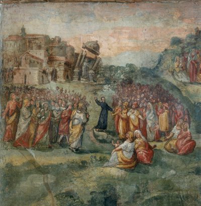 Sermone di San Ippolito, dettaglio del dipinto del Martirio di San Ippolito e dei suoi Compagni da Italian School