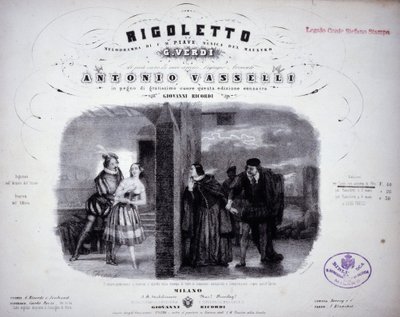 Spartito di "Rigoletto" di Verdi da Italian School