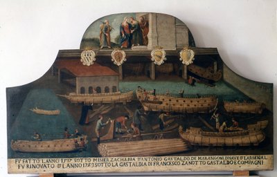 Costruzione navale: barche costruite nel 1517 e rinnovate nel 1753 da Italian School