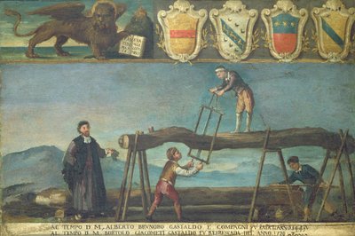 Insegna della Corporazione dei Segantini Veneziani, 1445 da Italian School